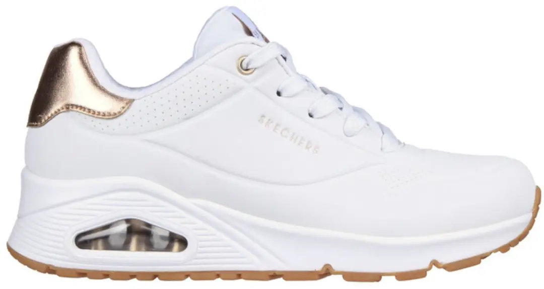 Skechers Uno Gouden Air Dames Sneakers - Wit - afbeelding 2 van 6