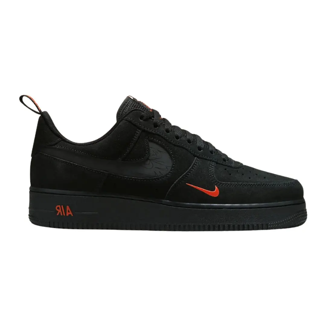 Nike Air Force 1 Low Multi-Swoosh Black Crimson (Maat 40,5 / US 7,5)