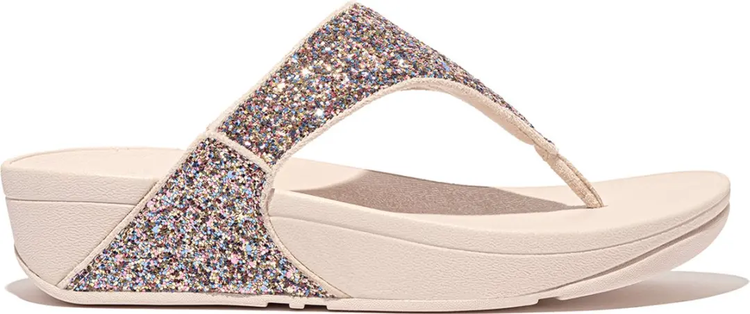 FitFlop Lulu Multi-Tonal Glitter Toe-Post Sandals Vrouwen