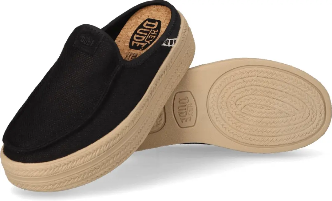 HEYDUDE Austin Lift Espadrille Woven Dames Instappers - Zwart 36 - afbeelding 6 van 6