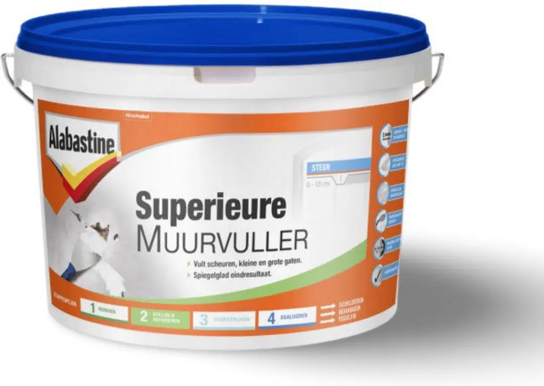 Alabastine Superieure Muurvuller 2,5L - Vuller Wit