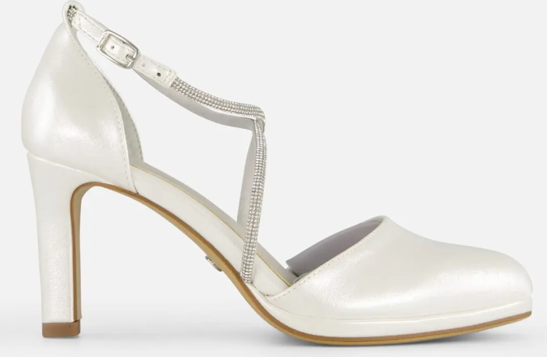 Tamaris Strass Pumps wit Synthetisch