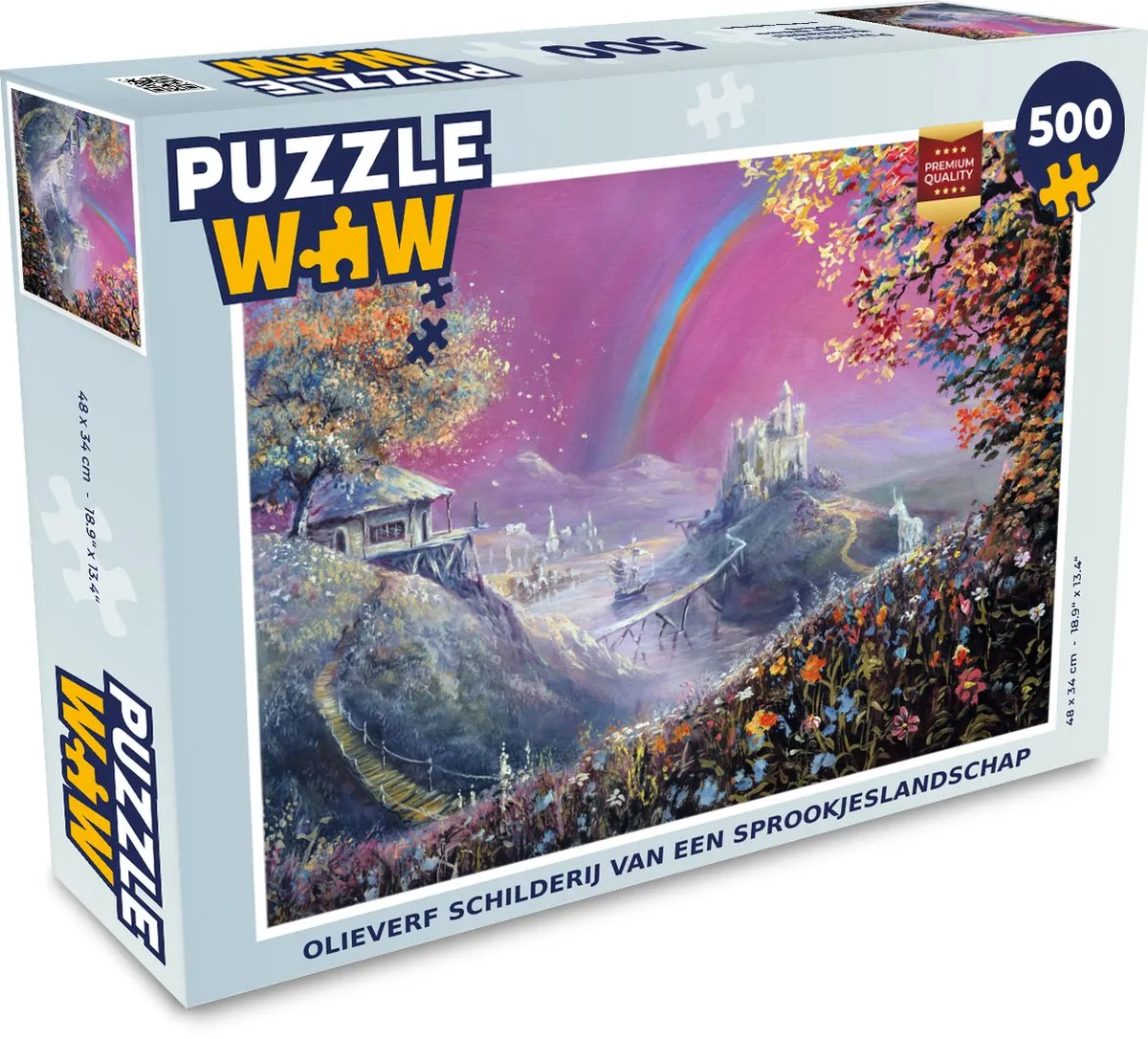 PuzzleWow Legpuzzel Sprookjeslandschap 500 Stuks - Multicolor
