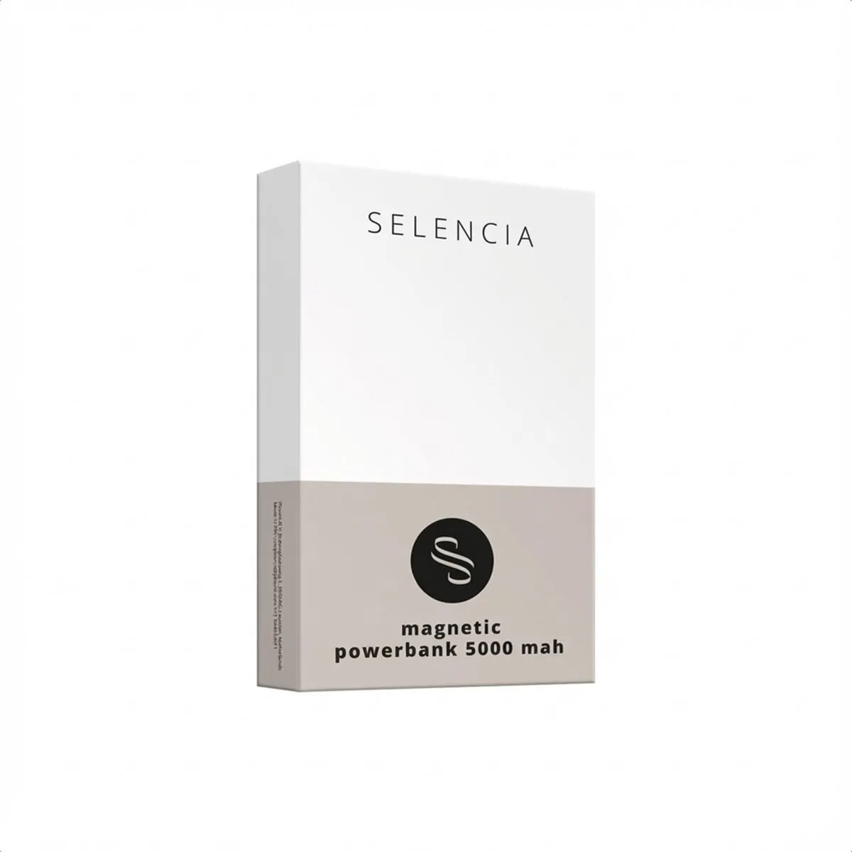 Selencia Powerbank 5.000 mAh - Draadloze Powerbank - Geschikt voor MagSafe en Qi - Black / Chic Marble Black