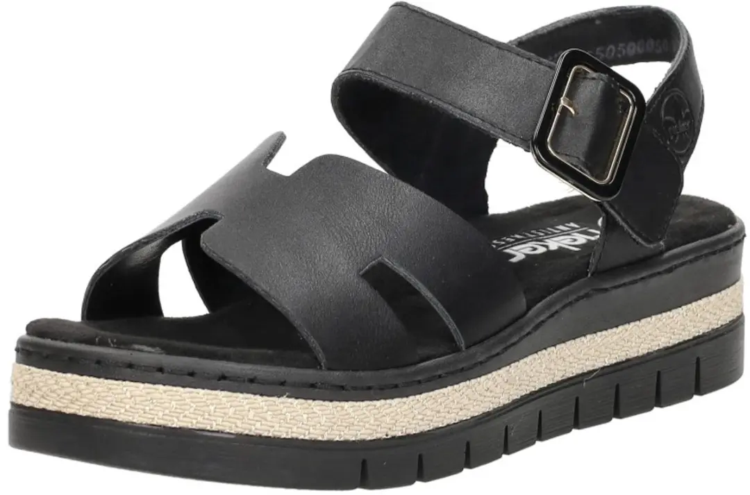 Rieker Sandalen Plat Sandalen Plat - zwart - Maat 40 - afbeelding 3 van 6