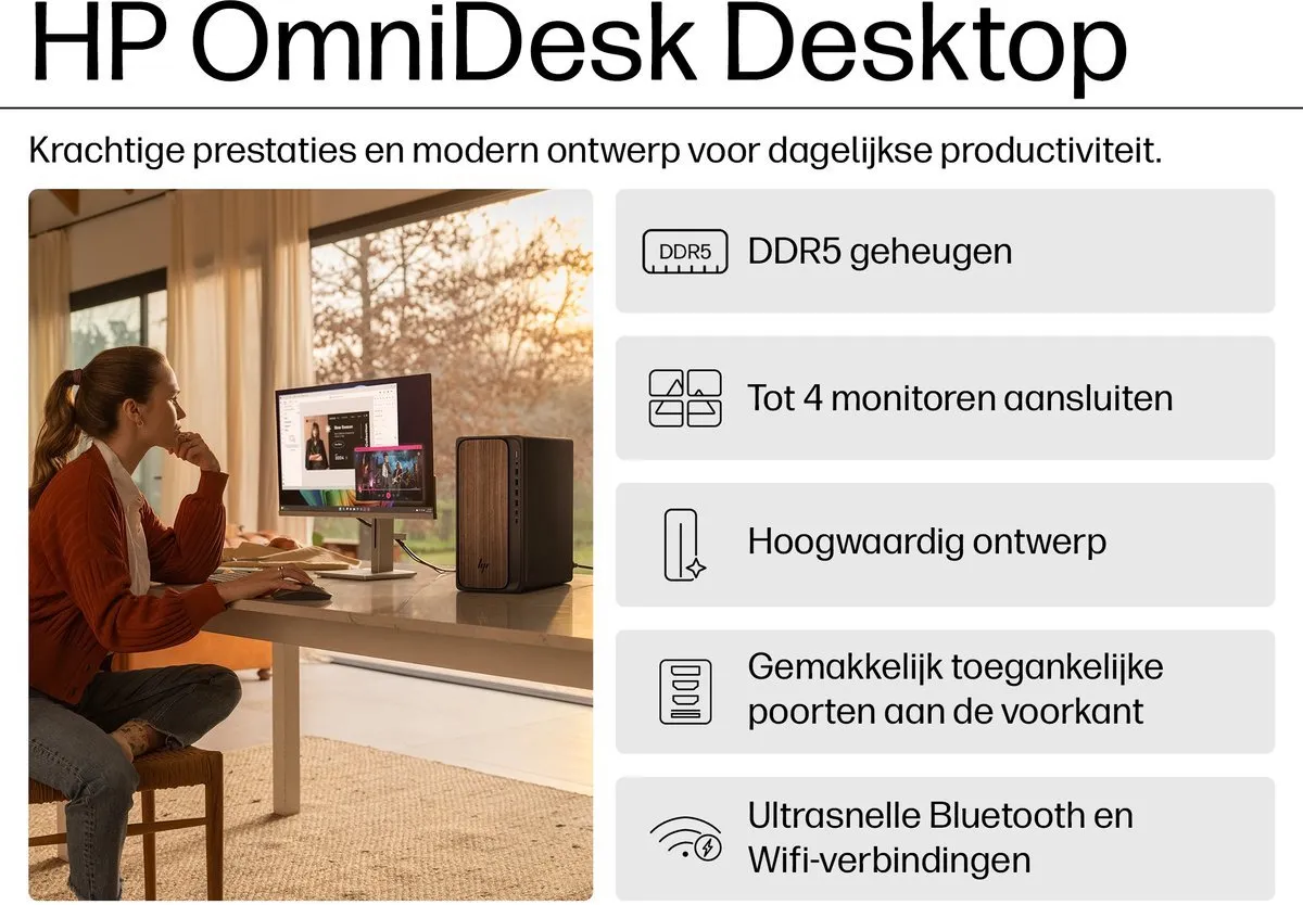 HP OmniDesk Slim S03-0152ng - Intel Core i5-14400 PC - 16GB DDR5 512GB SSD Win 11 Pro