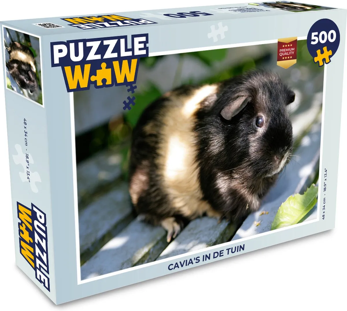 PuzzleWow Cavia's in de Tuin Legpuzzel 500 Stuks - Multicolor