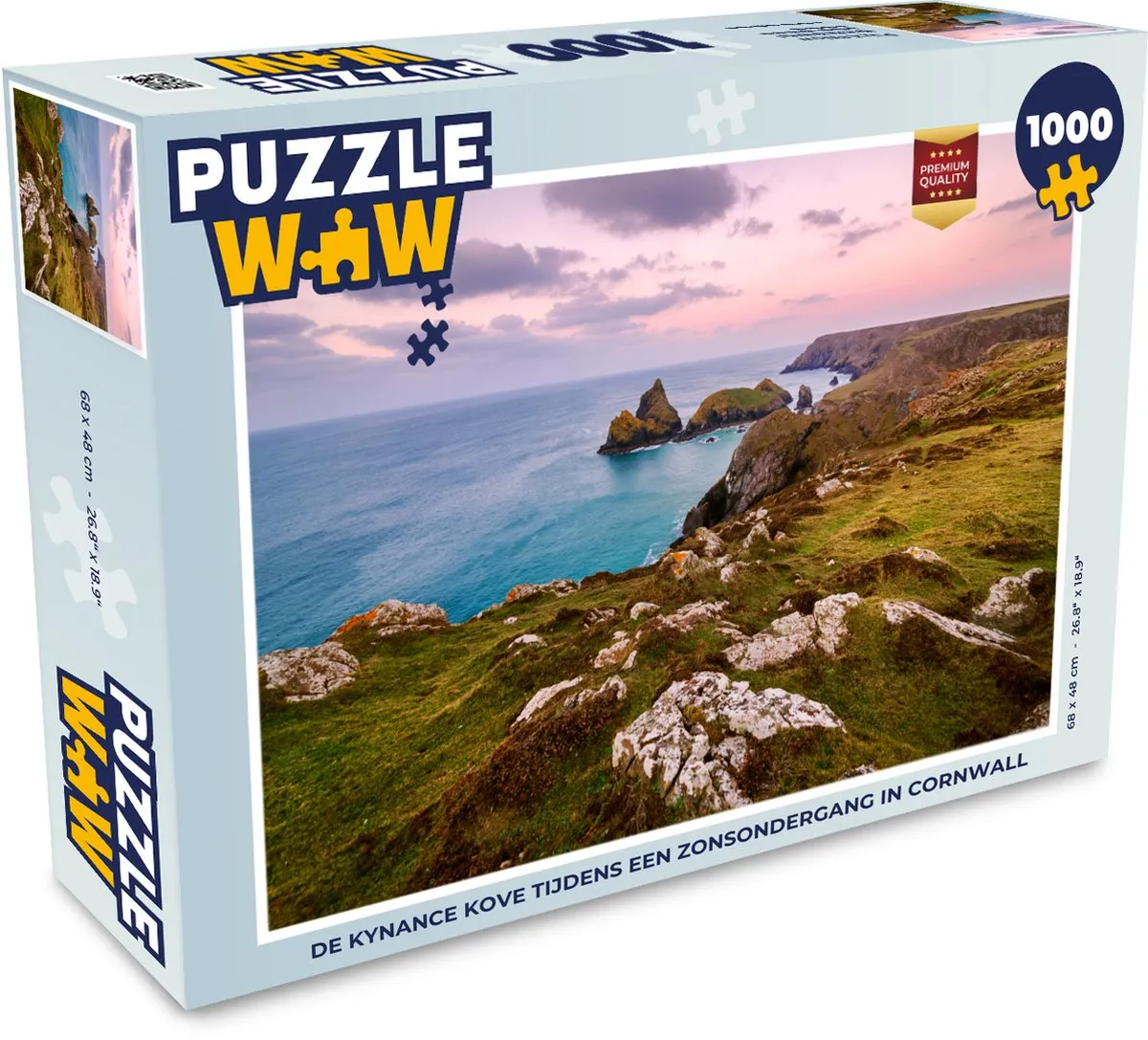 PuzzleWow Legpuzzel De Kynance Kove 1000 Stuks - Multicolor