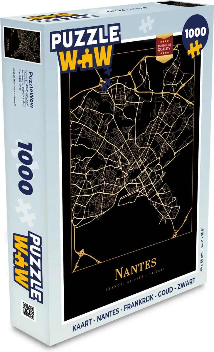 PuzzleWow Nantes Legpuzzel 1000 Stuks - Multicolor