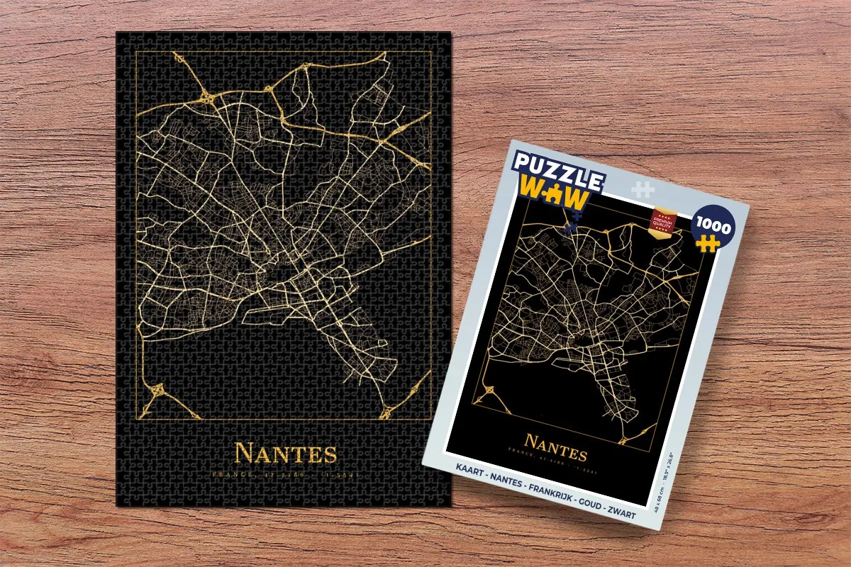 PuzzleWow Nantes Legpuzzel 1000 Stuks - Multicolor