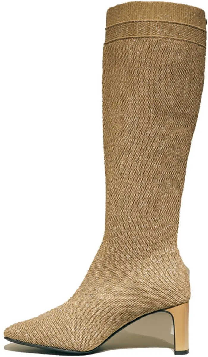 La Strada Laars Goud Knitted Damesschoenen 39