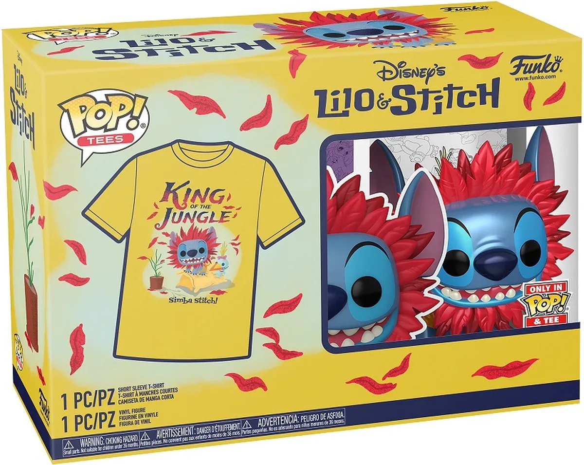Funko Pop! Disney Lilo & Stitch Simba Stitch Tee Box - S - afbeelding 6 van 6