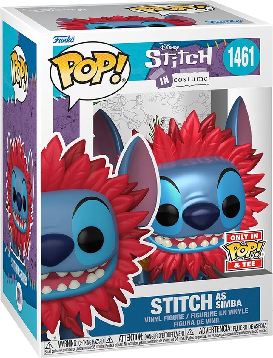 Funko Pop! Disney Lilo & Stitch Simba Stitch Tee Box - S - afbeelding 2 van 6