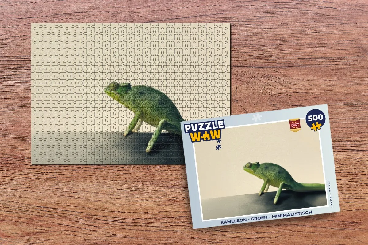 PuzzleWow Kameleon Legpuzzel 500 Stuks - Groen