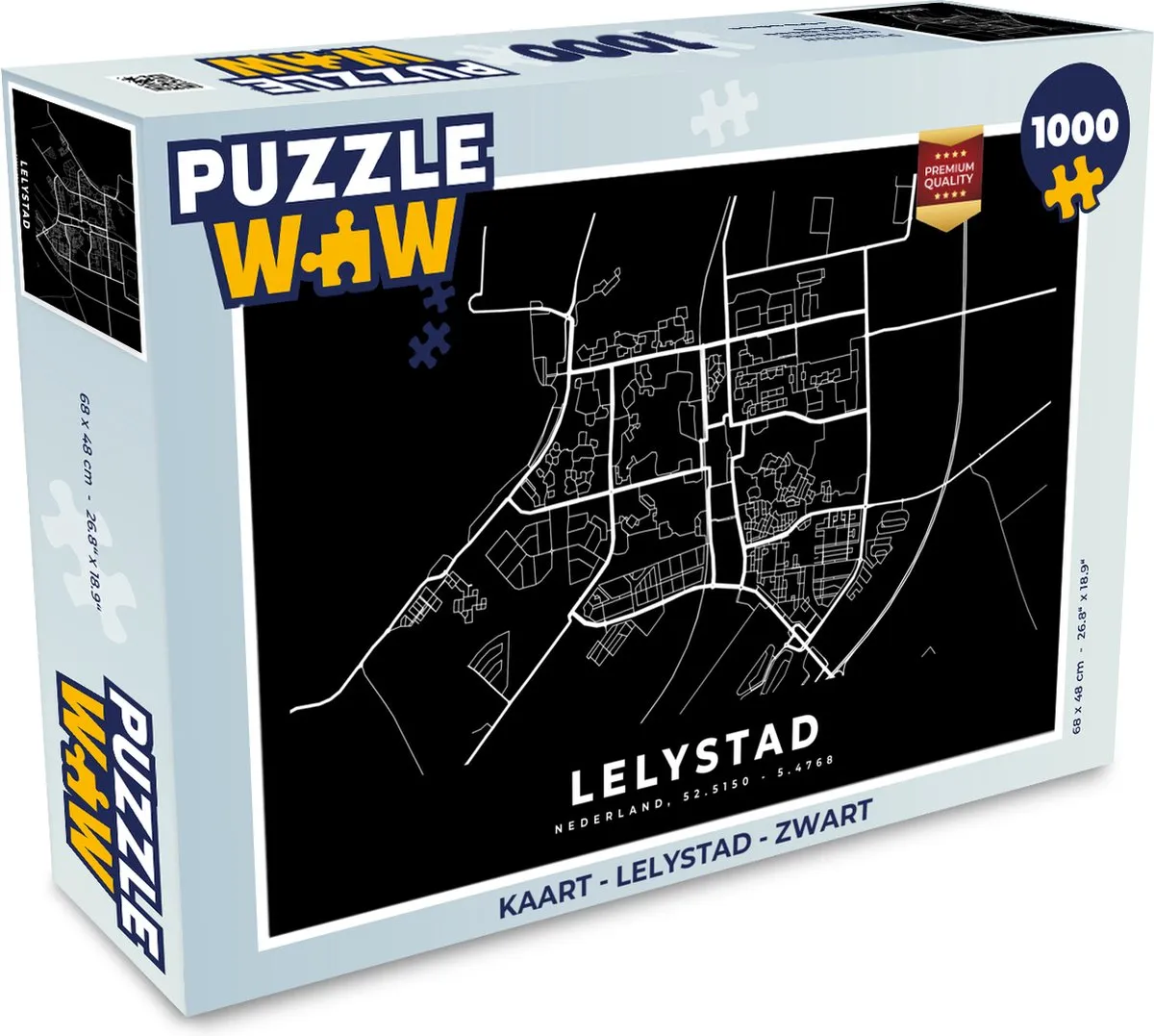 PuzzleWow Legpuzzel Lelystad 1000 Stuks - Multicolor