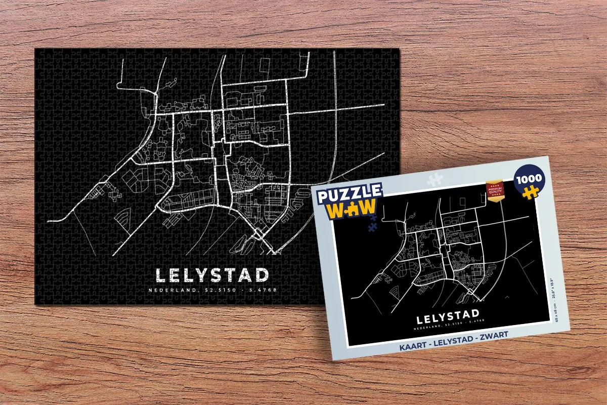 PuzzleWow Legpuzzel Lelystad 1000 Stuks - Multicolor