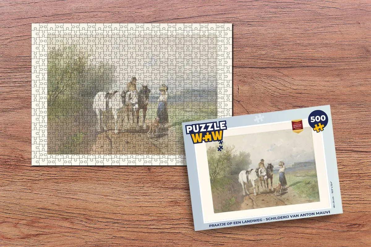 PuzzleWow Anton Mauve Landweg Legpuzzel 500 Stuks - Multicolor