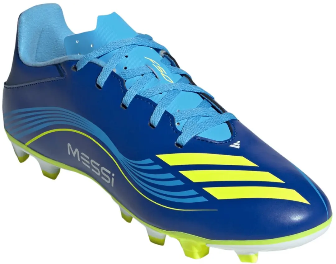 Adidas F50 Messi Club FG/MG Voetbalschoenen - Blauw/Geel - afbeelding 5 van 6