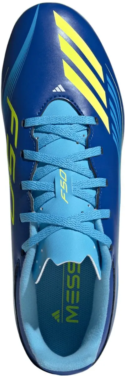Adidas F50 Messi Club FG/MG Voetbalschoenen - Blauw/Geel - afbeelding 2 van 6
