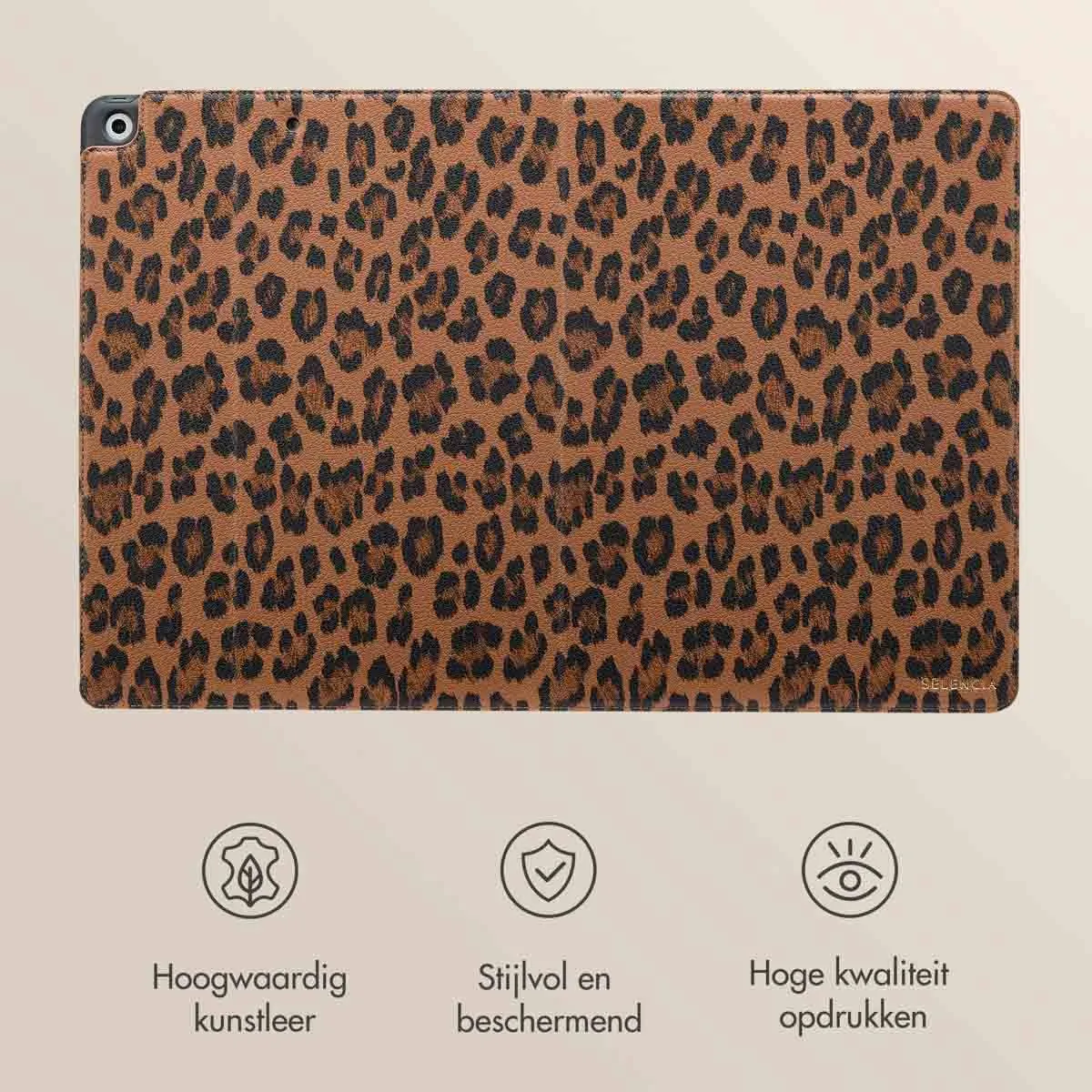Selencia Tablethoes Sabi - Apple iPad 10.2" - Bruin