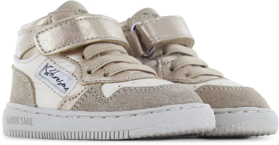 Shoesme Basket Sneakertje - Gold Beige - Maat 23 - afbeelding 4 van 6