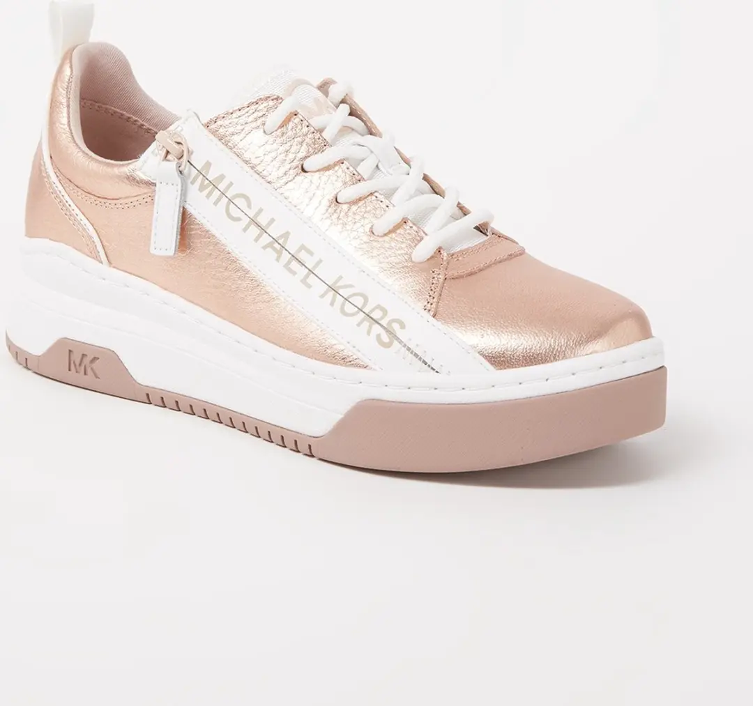Michael Kors Alex sneaker van leer met ritsdetail