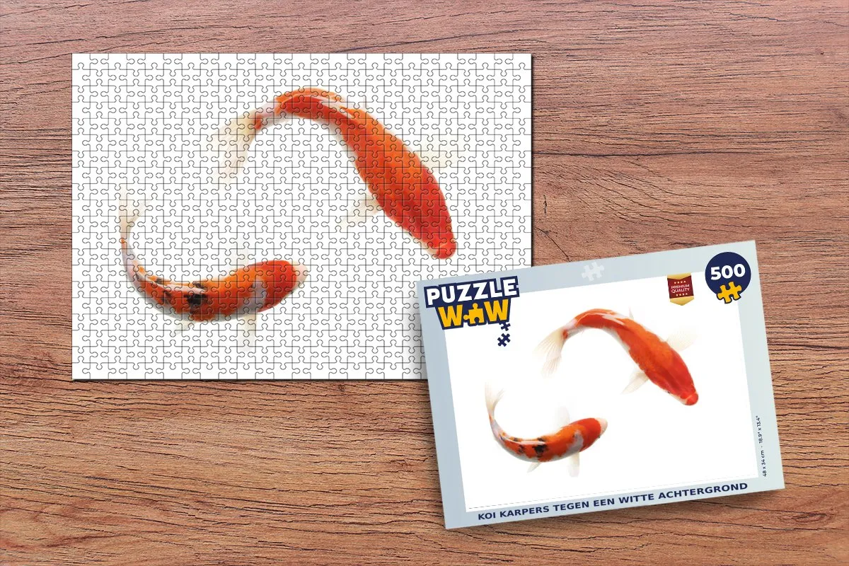 PuzzleWow Legpuzzel Koi Karpers 500 Stuks - Multicolor