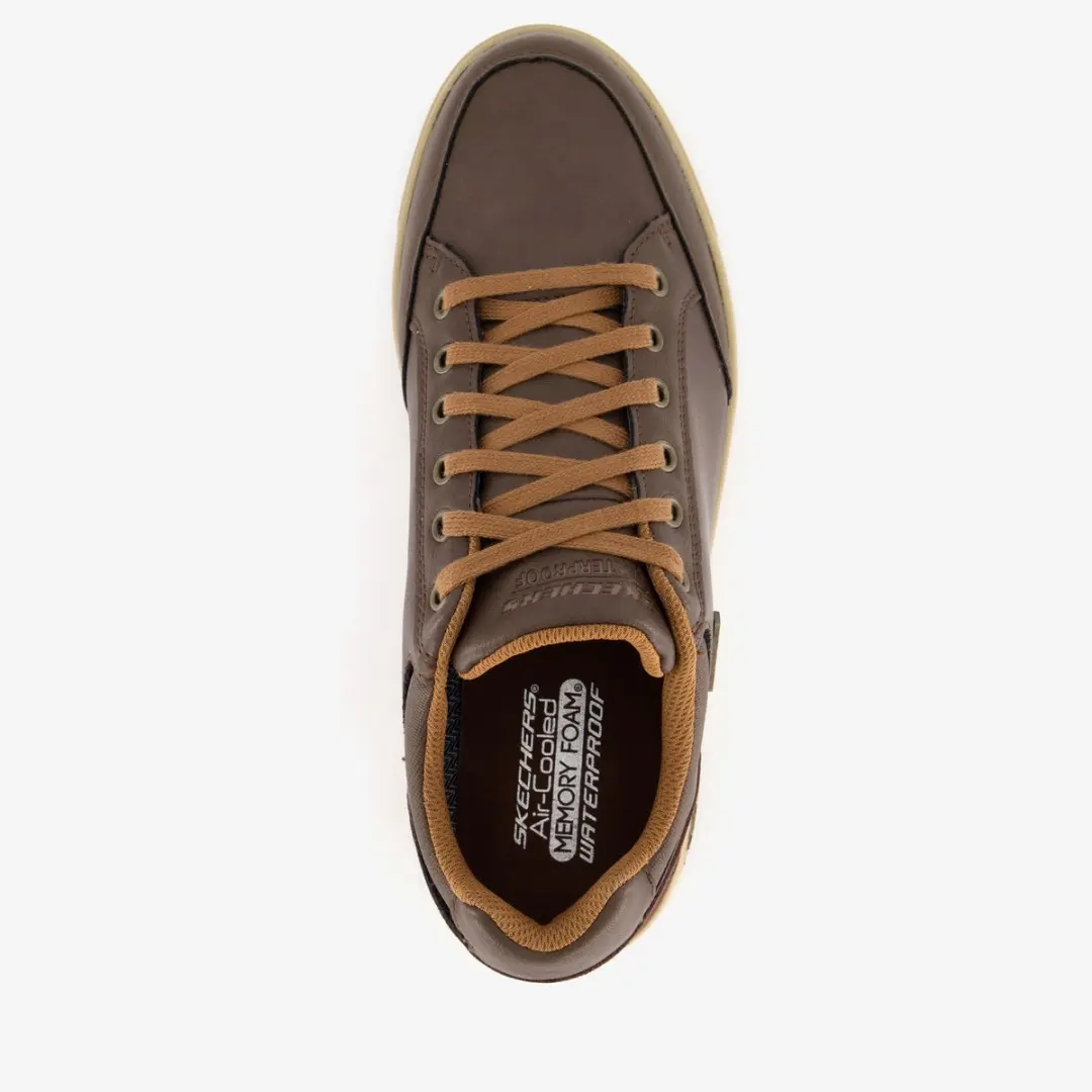 Skechers Cavell Sparkman leren heren sneakers - Bruin - Extra comfort - Memory Foam - Maat 41