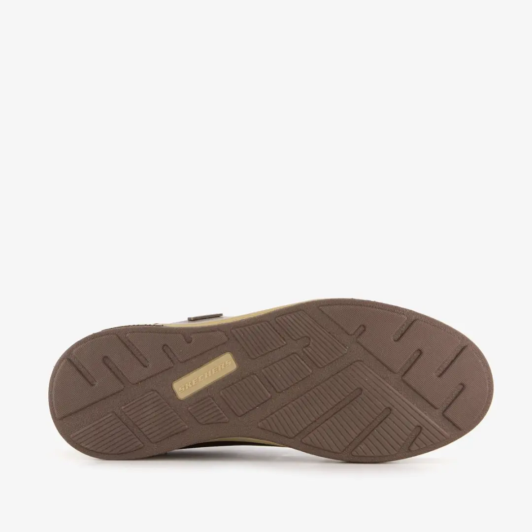 Skechers Cavell Sparkman leren heren sneakers - Bruin - Extra comfort - Memory Foam - Maat 41