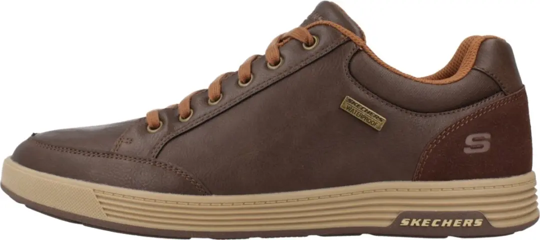 Skechers Cavell Sparkman leren heren sneakers - Bruin - Extra comfort - Memory Foam - Maat 41