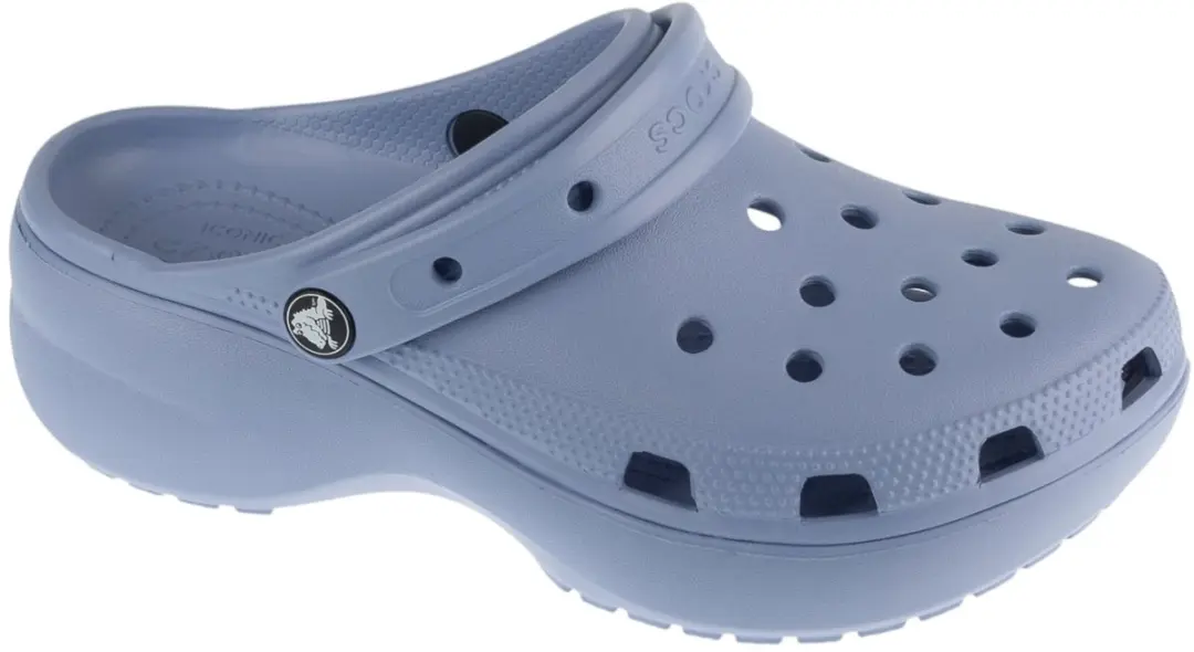 Crocs Classic Platform Clog, Vrouwen, Blauw, Slippers, maat: 36/37