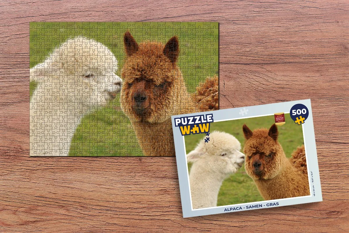 PuzzleWow Alpaca Legpuzzel 500 Stuks - Multicolor