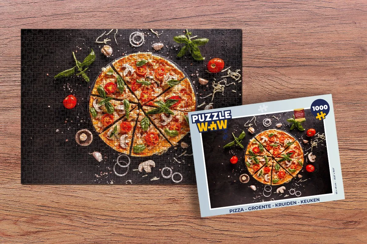 PuzzleWow Puzzel Pizza 1000 Stuks - Multicolor