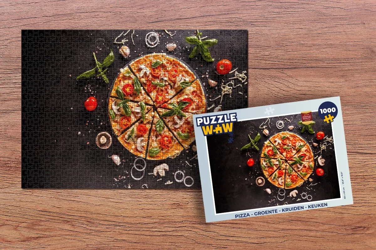 PuzzleWow Puzzel Pizza 1000 Stuks - Multicolor