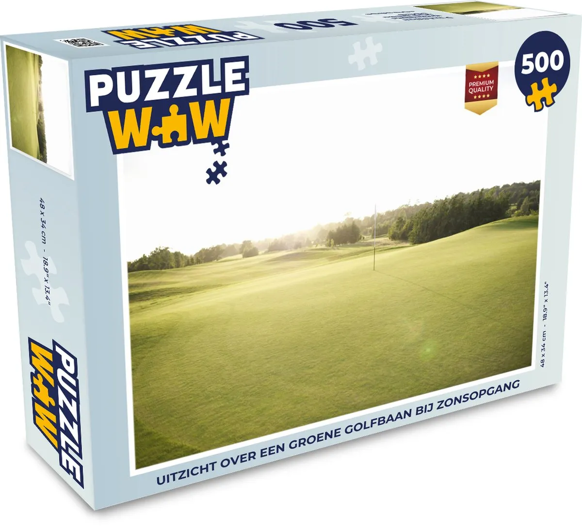 PuzzleWow Legpuzzel 500 Stuks - Golfbaan bij Zonsopgang Multicolor