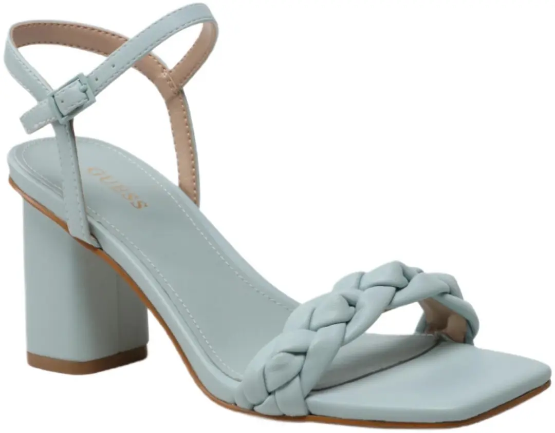 Guess Dames Sandalen Cadante Blauw met Gevlochten Hak 41 EU