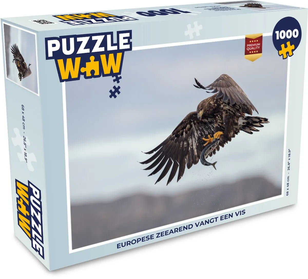PuzzleWow Legpuzzel Europese Zeearend 1000 Stuks - Multicolor