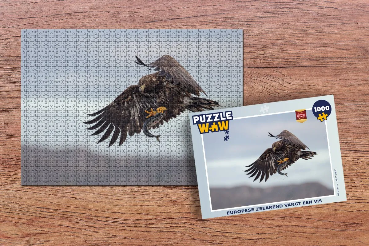 PuzzleWow Legpuzzel Europese Zeearend 1000 Stuks - Multicolor
