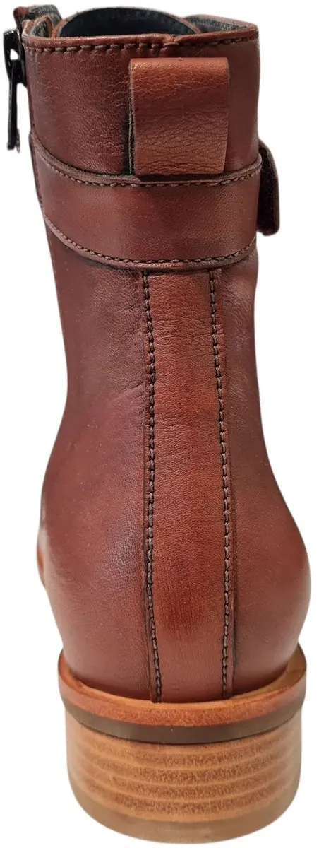Wolky 0448520 Veterboots Dames - Cognac - Maat 43