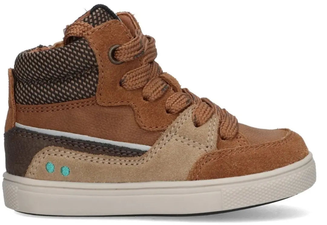 BunniesJR Jongens Hoge Sneakers 225751-414 - Bruin - Leer - afbeelding 2 van 2