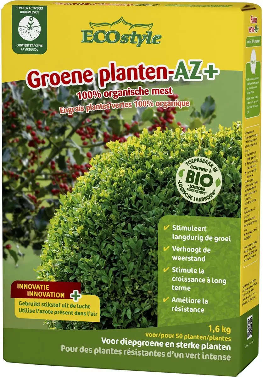 ECOstyle Buxus-AZ Meststof 1,6kg - 50 Planten - afbeelding 3 van 4
