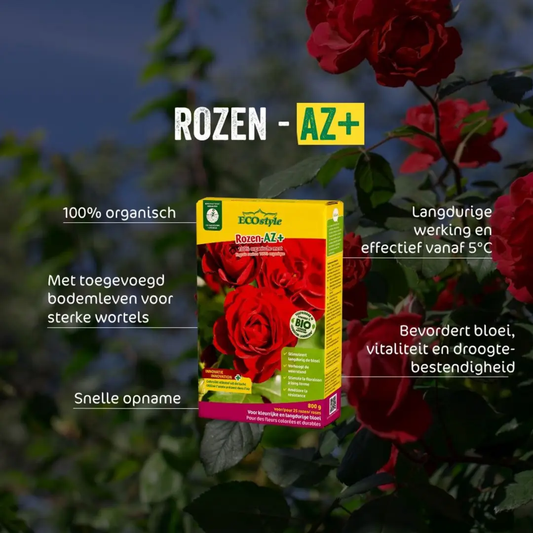 ECOstyle Rozen-AZ Organische Mest 1,6kg - 120 dagen - afbeelding 2 van 6