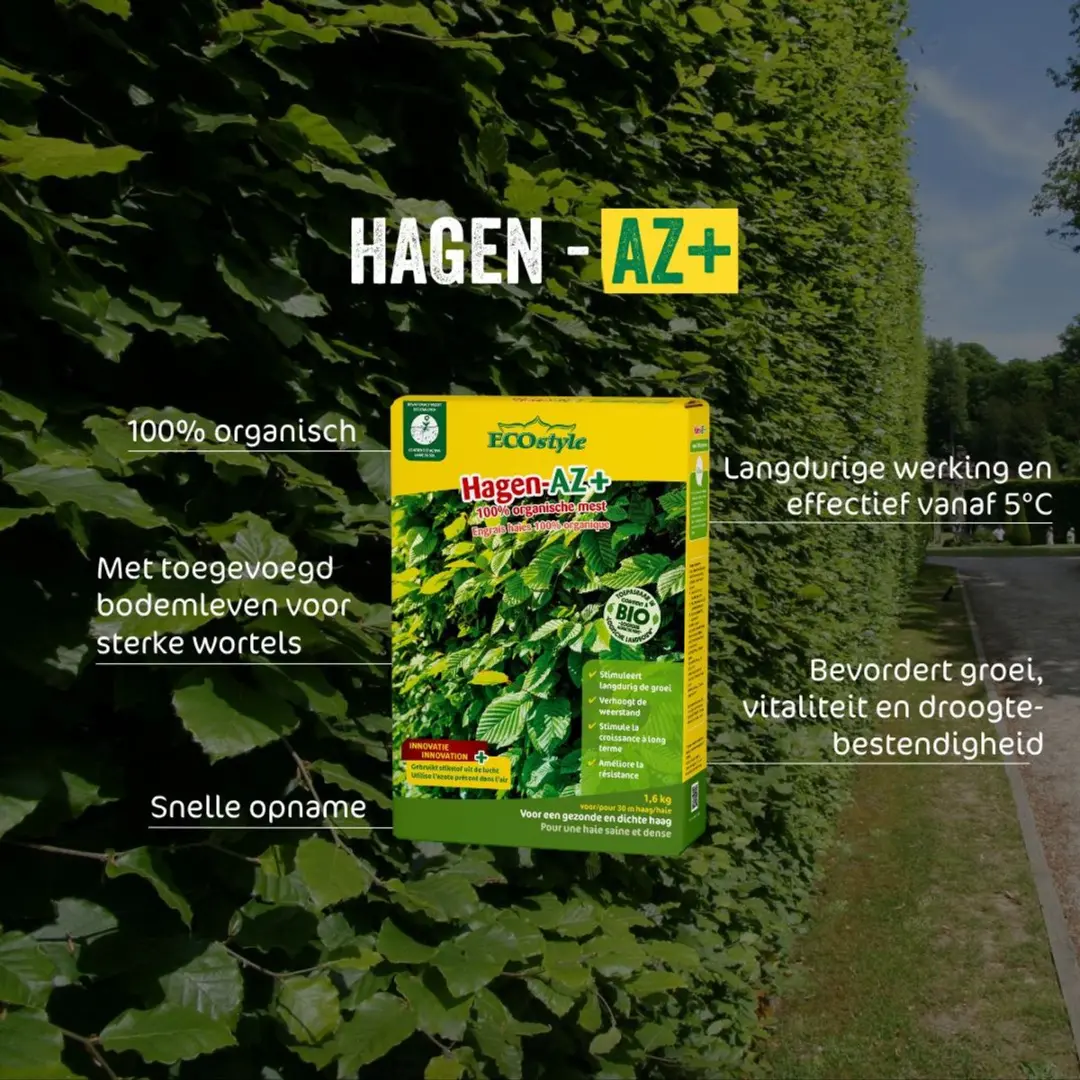 ECOstyle Hagen-AZ Organische Haagmeststof 1,6 kg - afbeelding 2 van 6