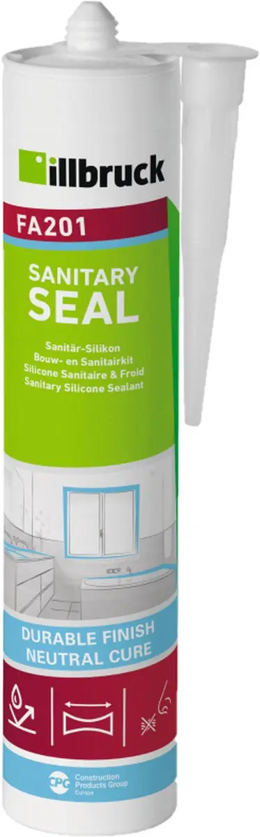 Illbruck siliconenkit FA201 sanitair transparant 310ml