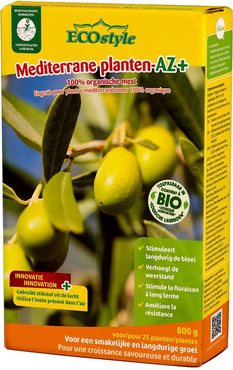 ECOstyle Mediterrane Planten-AZ Bemesting 800g