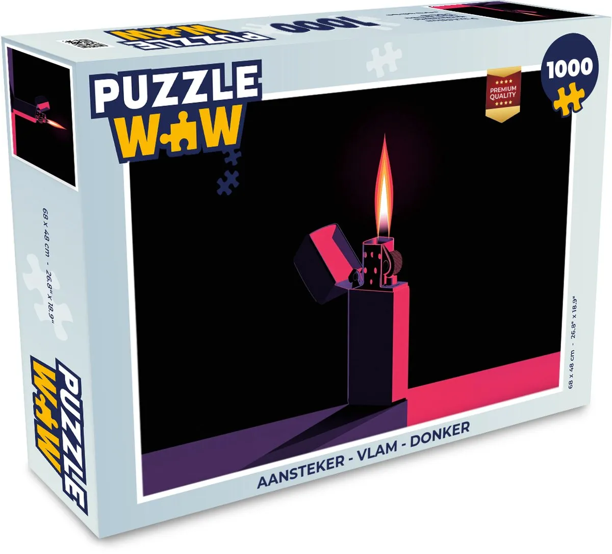 PuzzleWow Aansteker Puzzel 1000 Stuks - Donker