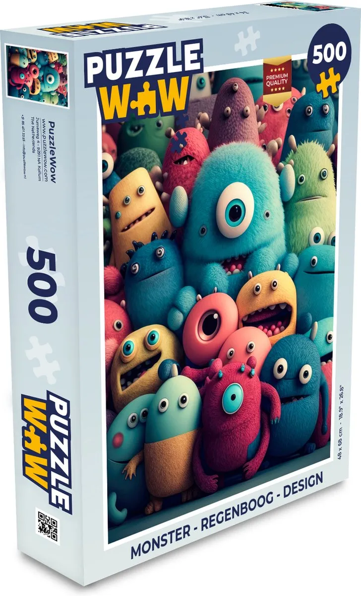 PuzzleWow Regenboog Puzzel 500 Stuks - Multicolor