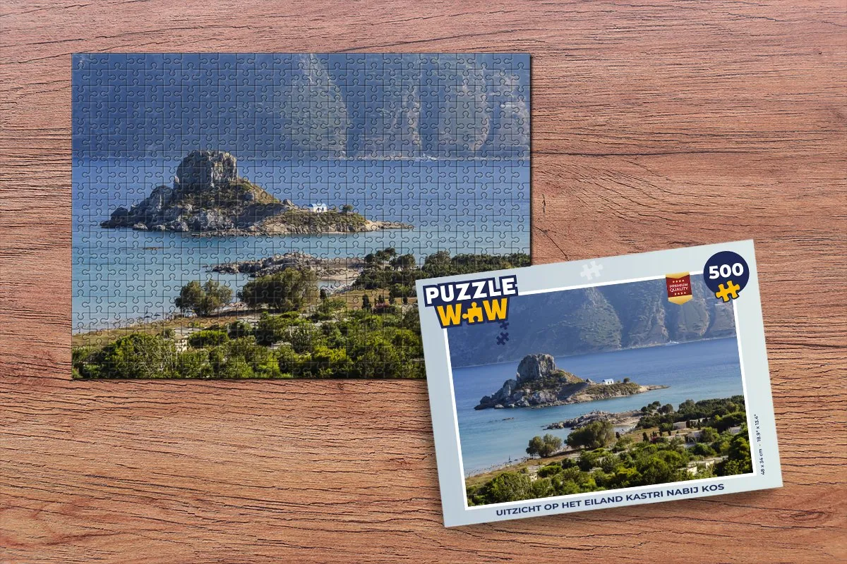 PuzzleWow Legpuzzel Uitzicht op Kastri 500 Stuks - Multicolor