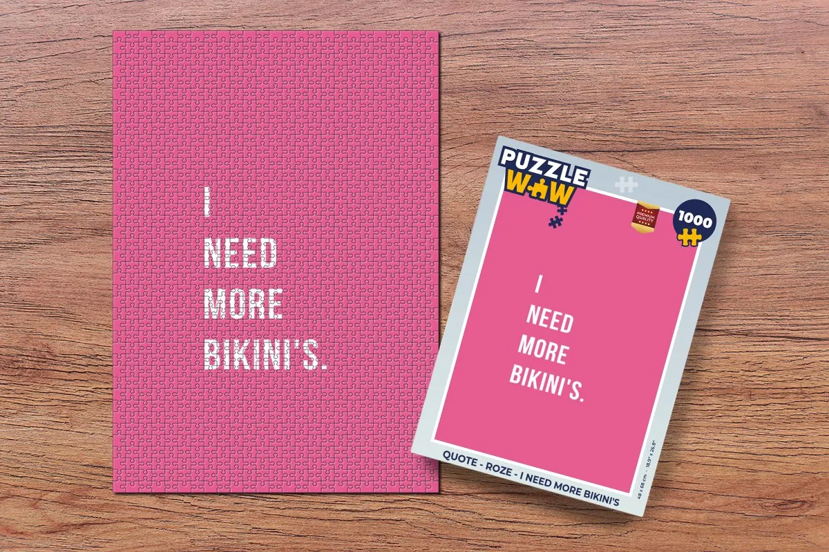 PuzzleWow Quote Legpuzzel 1000 Stuks - Roze