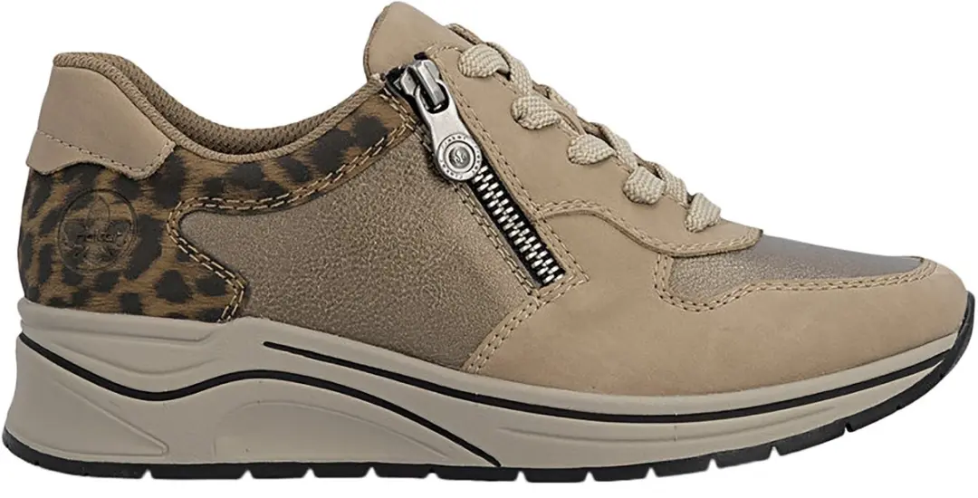 Rieker N9503-20 Dames Sneakers - Maat 40 - Beige - afbeelding 3 van 6